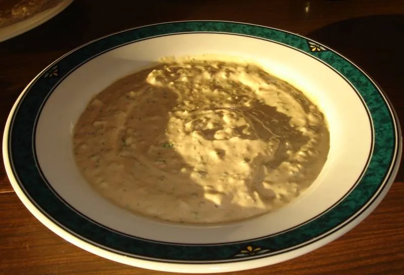 Tahini sesame paste in a shallow bowl
